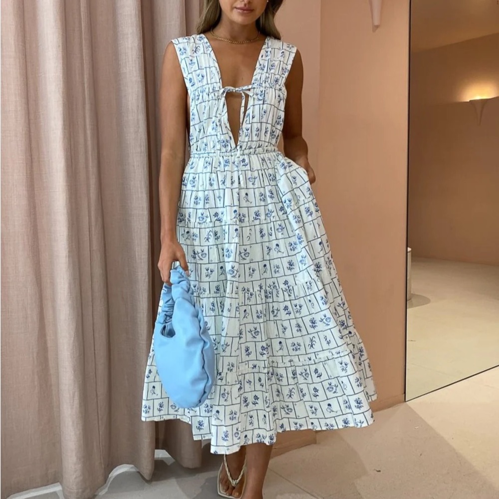 Palm Noosa print dress